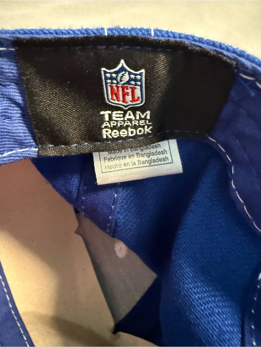New York Giants NFL Team Apparel Royal Blue Cap with White Stitching